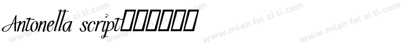 Antonella script字体转换